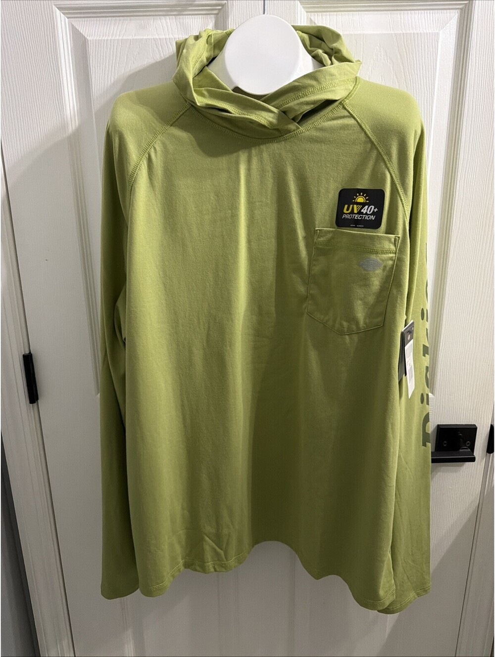 Dickies Mens Temp-iQ Performance Sunshirt Hoodie XL Lime Green P392339 NWT